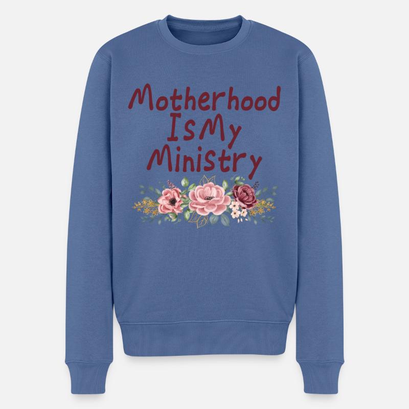 La maternité est mon ministère - Pull Premium bio Homme - bleu pigeon