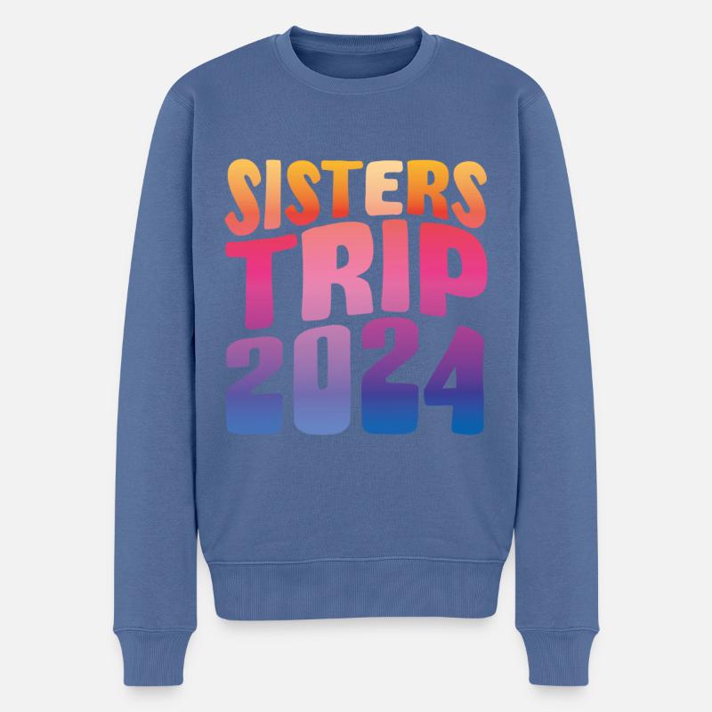 Sisters Trip 2024 - Männer Premium Bio Pullover - Taubenblau