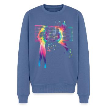 Joueurs de volley-ball Enfants Beach Volley - Pull Premium bio Homme - bleu pigeon - Devant - Nico (187cm)