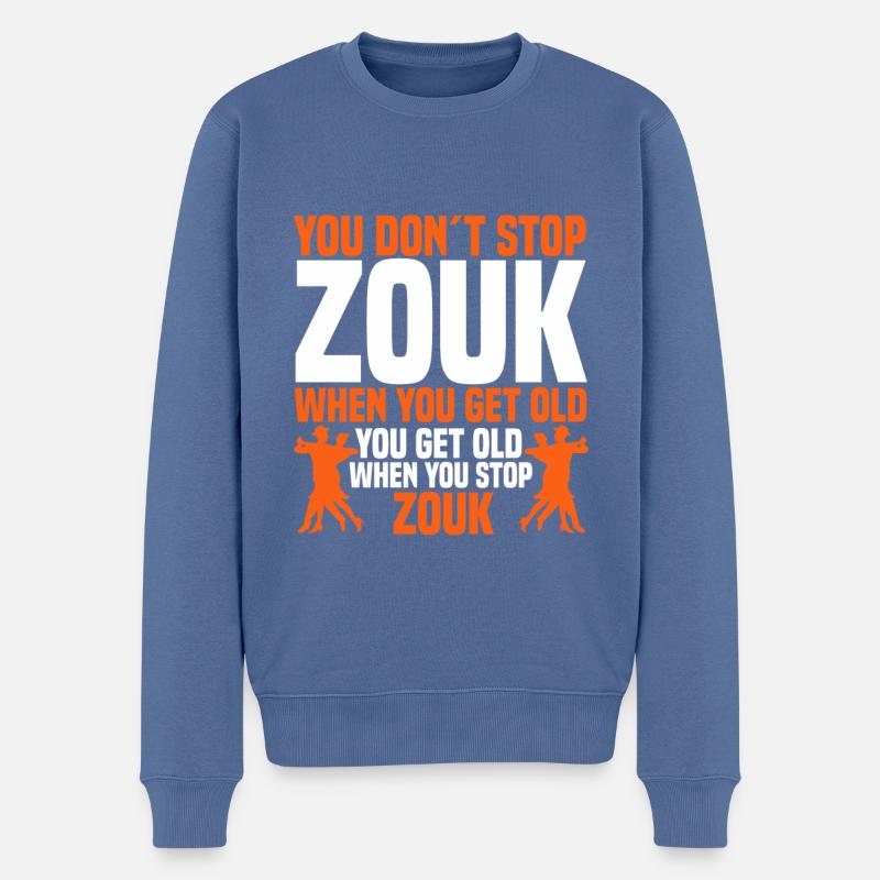 Zouk - Professeur de Danse Brésilienne - Pull Premium bio Homme - bleu pigeon
