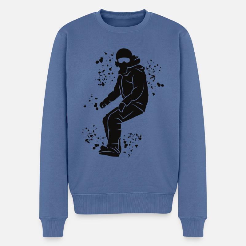 Snowboarder Snowboarding Snowboard - Pull Premium bio Homme - bleu pigeon
