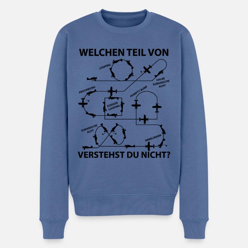 Modellflug Modellfliegen Kunstflug Modellflieger - Männer Premium Bio Pullover - Taubenblau