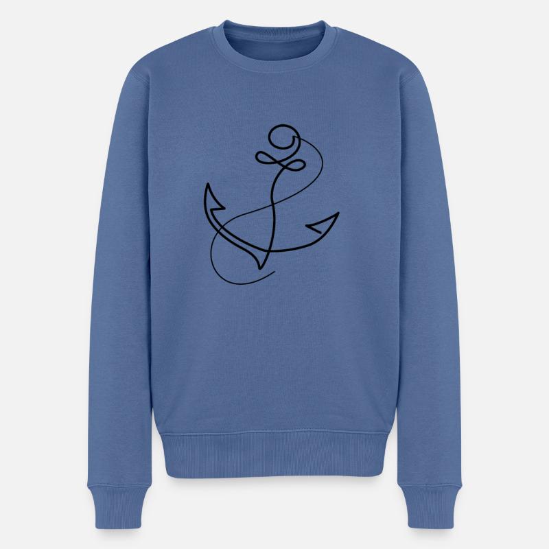 Ancre maritime - Pull Premium bio Homme - bleu pigeon