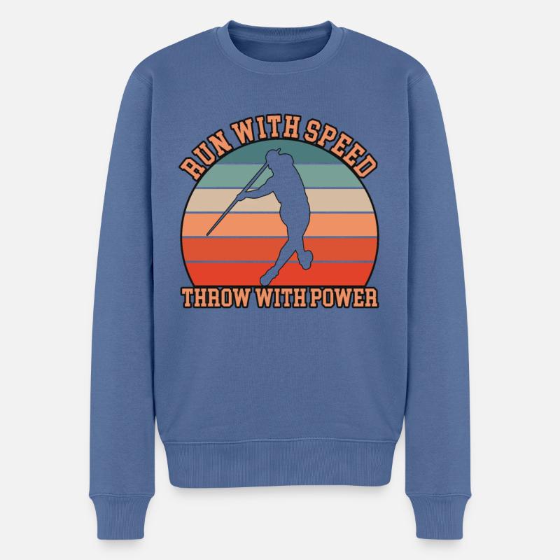 Conception du lanceur de javelot - Pull Premium bio Homme - bleu pigeon