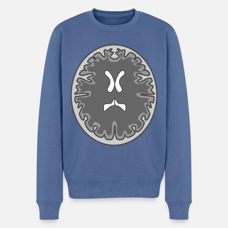 schädel mrt - Männer Premium Bio Pullover - Taubenblau