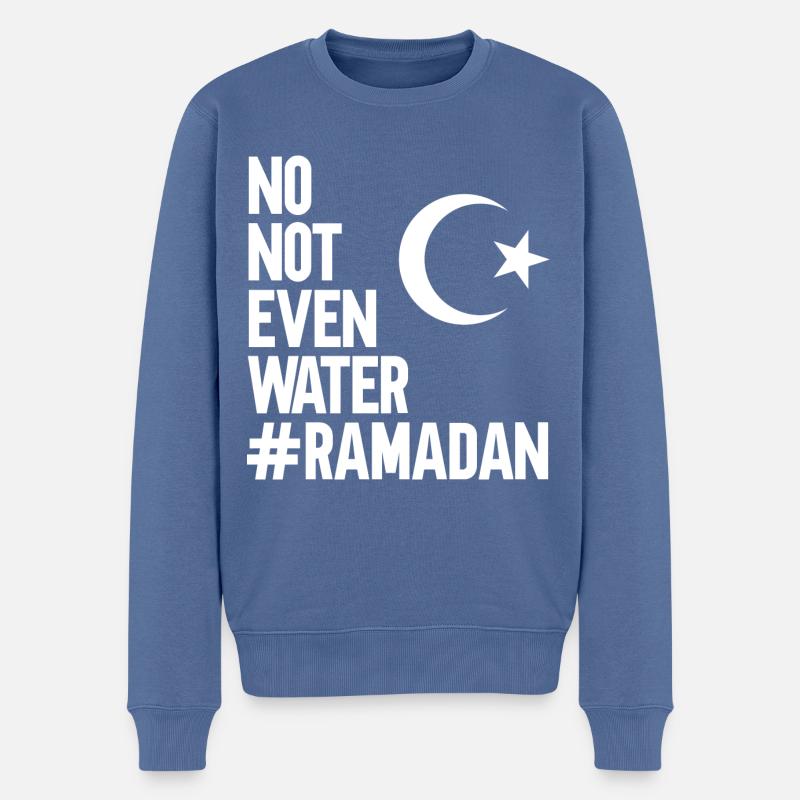 Nein nicht einmal Wasser Ramadan - Männer Premium Bio Pullover - Taubenblau
