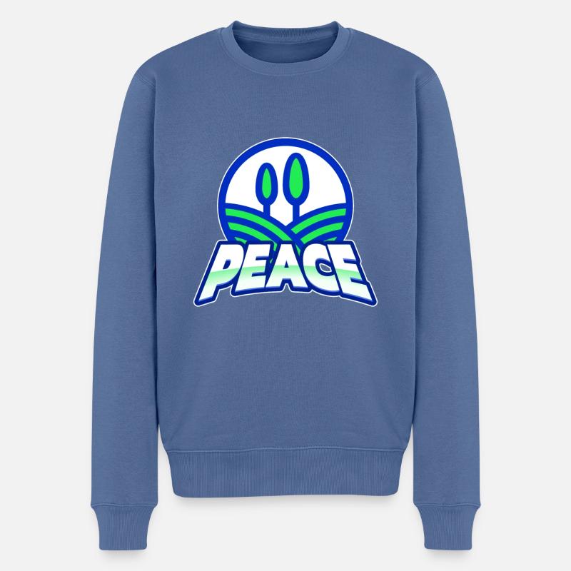 Peace 1 - Pull Premium bio Homme - bleu pigeon