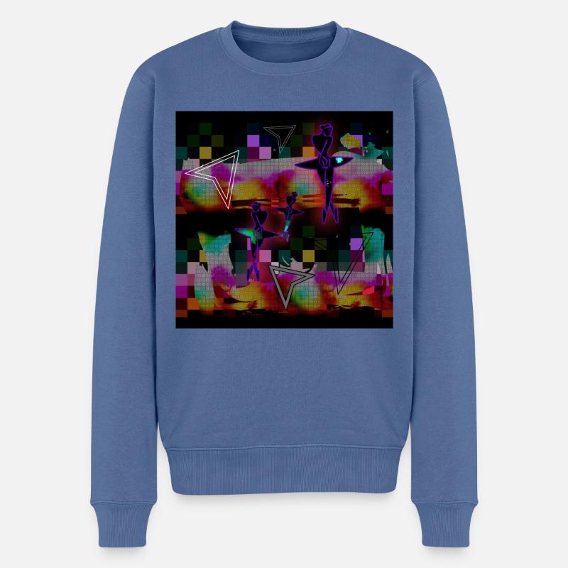 SWEEPY - Abbild - 2023 - Männer Premium Bio Pullover - Taubenblau