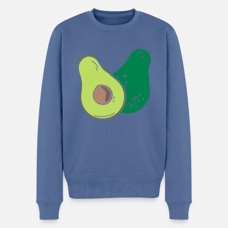 Avocado - Männer Premium Bio Pullover - Taubenblau