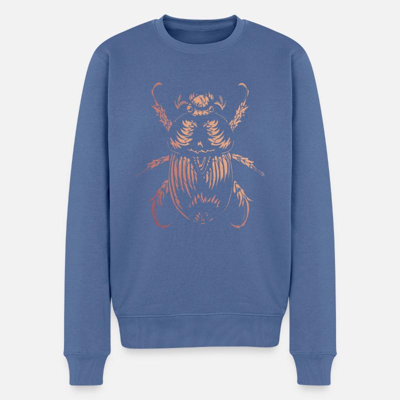 insecte - Pull Premium bio Homme - bleu pigeon