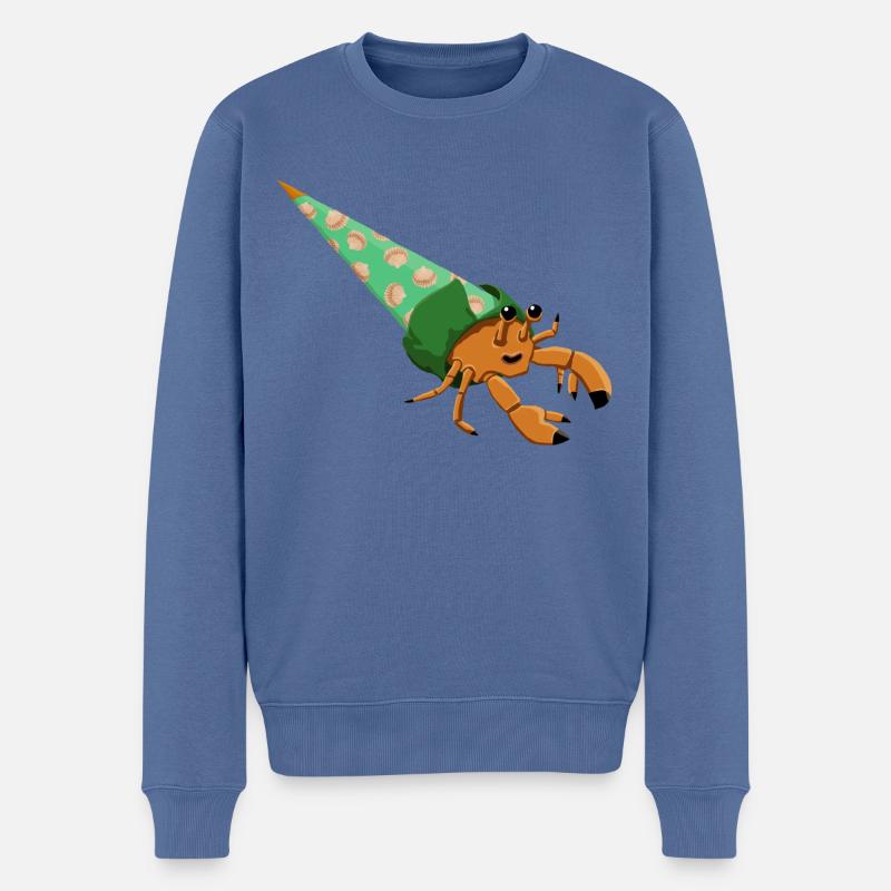 Einsiedlerkrebs Schultüte - Männer Premium Bio Pullover - Taubenblau