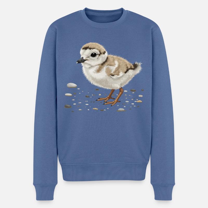 Regenpfeifer Sandregenpfeifer Flussregenpfeifer - Männer Premium Bio Pullover - Taubenblau