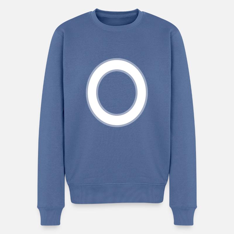 Corps de Rayman "O" - Pull Premium bio Homme - bleu pigeon