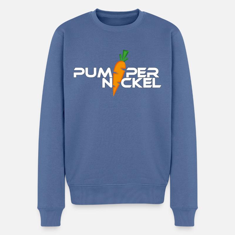 Pumpernickel Karotte - Männer Premium Bio Pullover - Taubenblau
