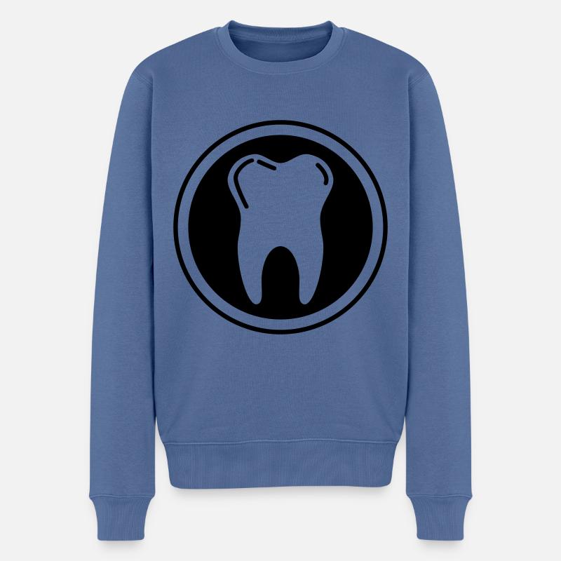 Symbole de l’icône de dent - Pull Premium bio Homme - bleu pigeon