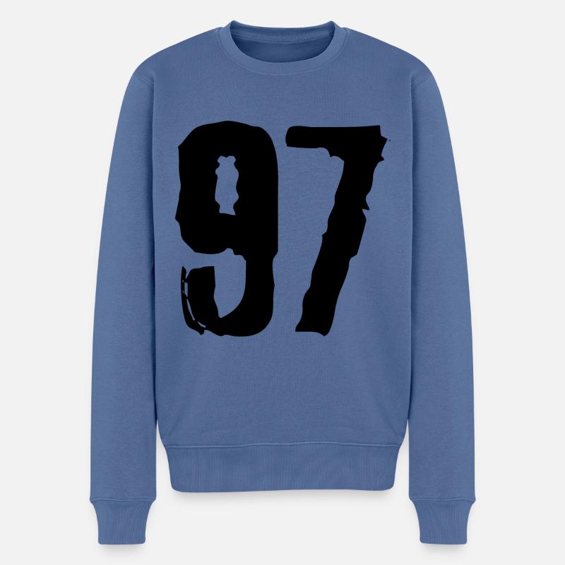 Maillot numéro 97 - Pull Premium bio Homme - bleu pigeon
