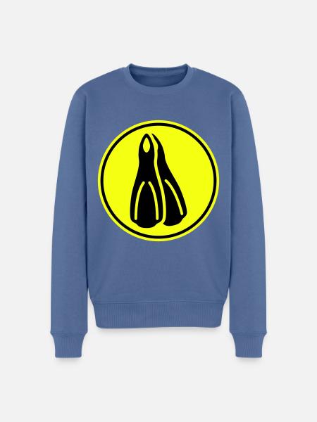 Diving fin circle - Men's Premium Organic Jumper - stone blue