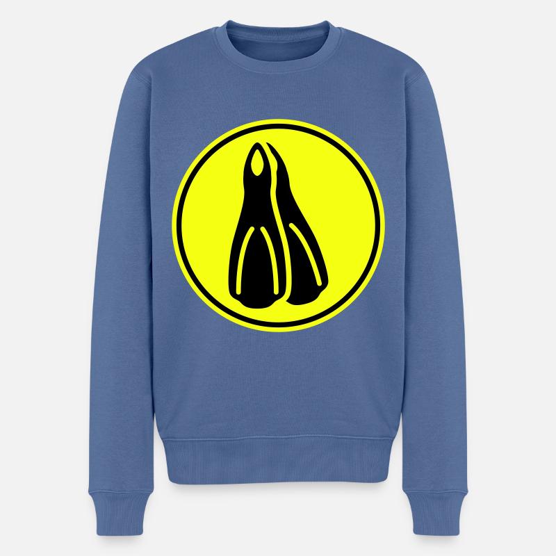 Cercle d’ailerons de plongée - Pull Premium bio Homme - bleu pigeon