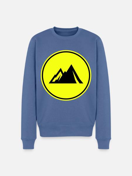 Mountains mountains icon - Men's Premium Organic Jumper - stone blue