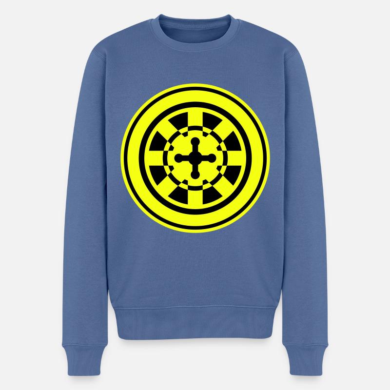 Symbole d’icône de roulette - Pull Premium bio Homme - bleu pigeon