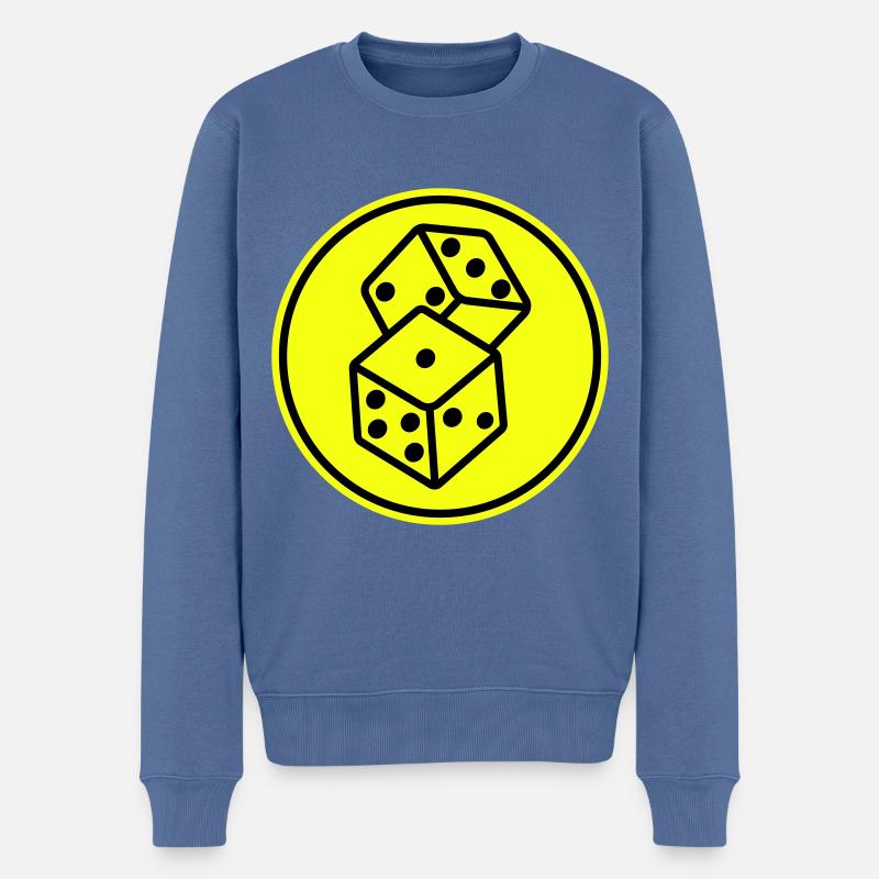 Symbole du casino Dice - Pull Premium bio Homme - bleu pigeon