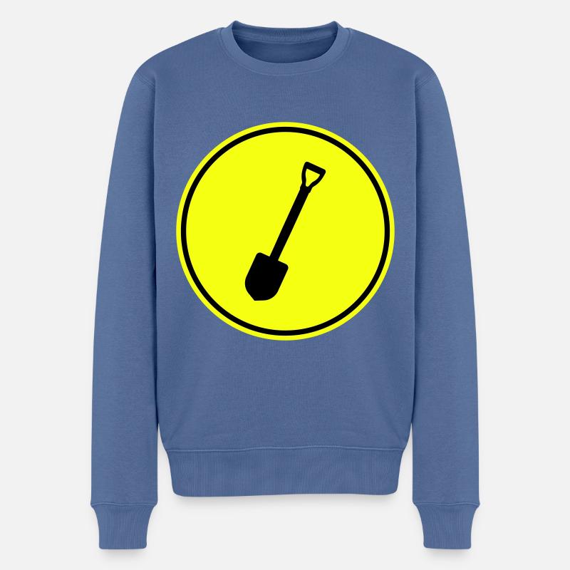 Schaufel icon Silhouette - Männer Premium Bio Pullover - Taubenblau