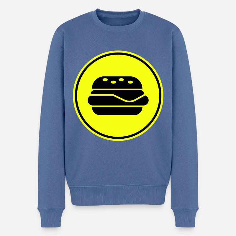 Silhouette de l’icône du hamburger - Pull Premium bio Homme - bleu pigeon
