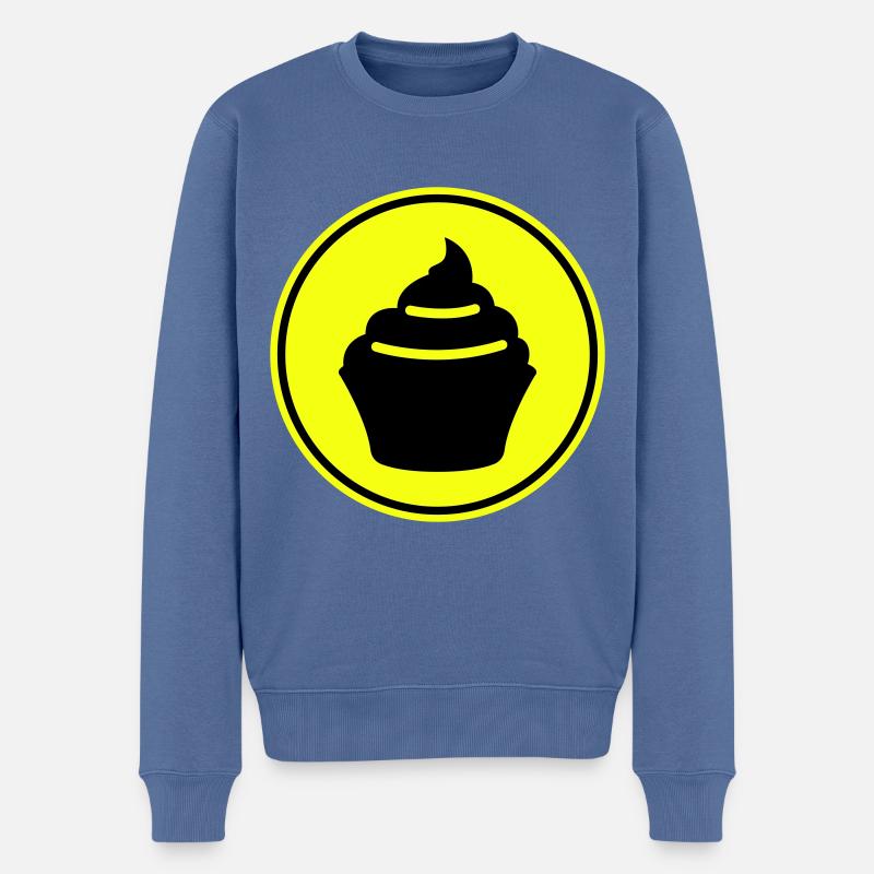 Icône Muffin Silhouette - Pull Premium bio Homme - bleu pigeon