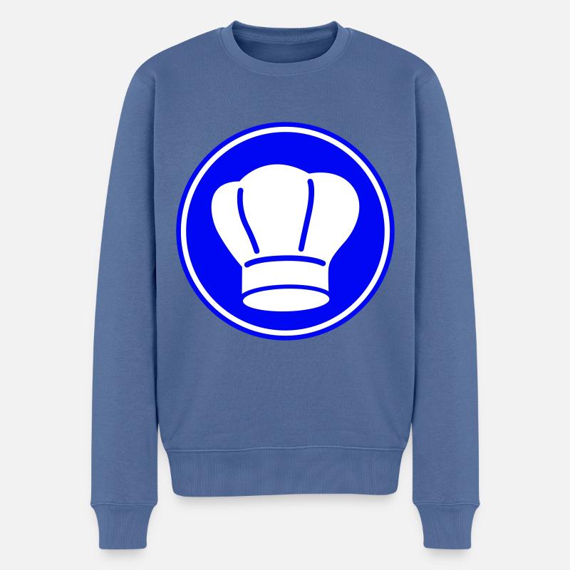 Symbole du chapeau de chef - Pull Premium bio Homme - bleu pigeon