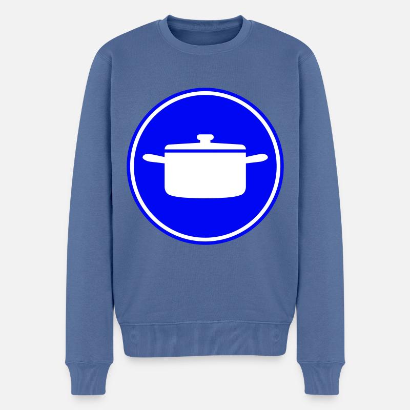 kochtopf Symbol - Männer Premium Bio Pullover - Taubenblau