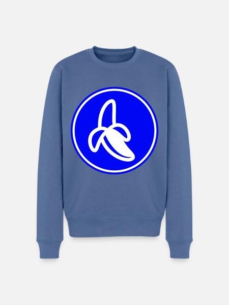 Banane Icon - Männer Premium Bio Pullover - Taubenblau