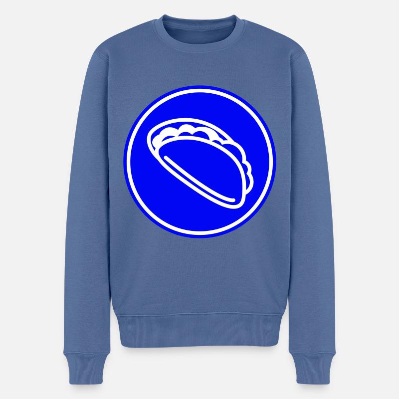 Burrito Symbol - Männer Premium Bio Pullover - Taubenblau