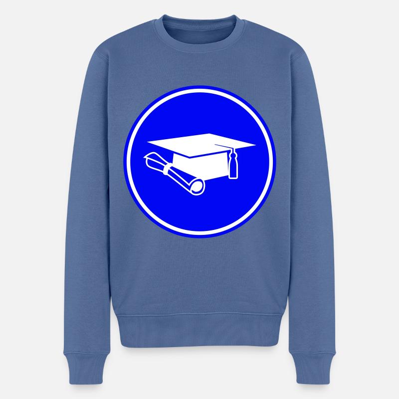 Student mütze - Männer Premium Bio Pullover - Taubenblau