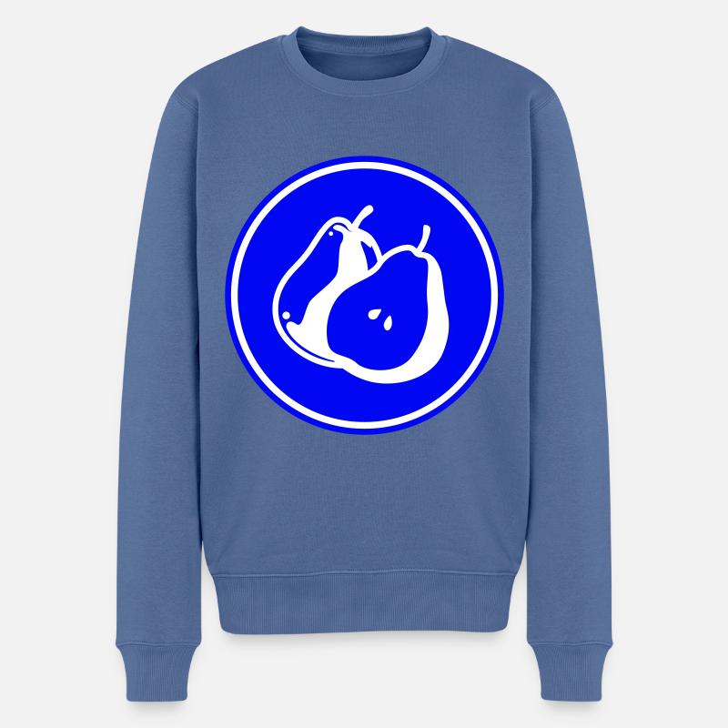 Birne Obst - Männer Premium Bio Pullover - Taubenblau