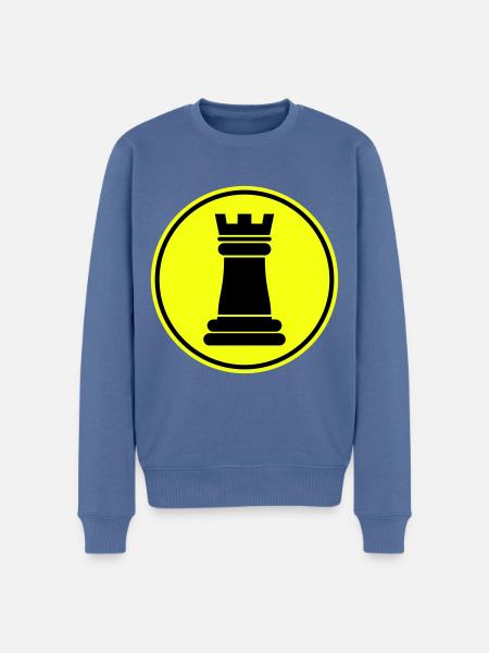 Chess piece tower - Men's Premium Organic Jumper - stone blue