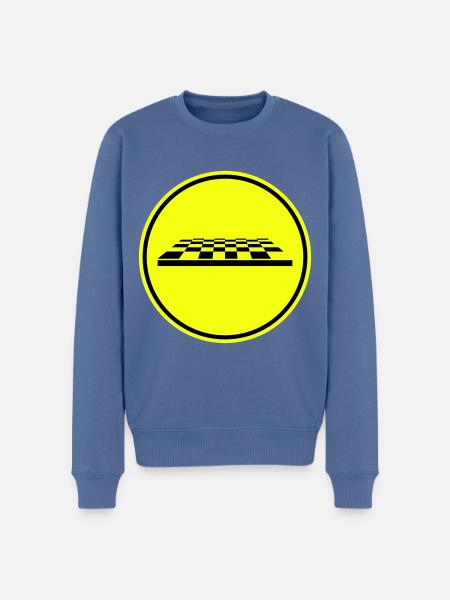 Chessboard symbol - Men's Premium Organic Jumper - stone blue