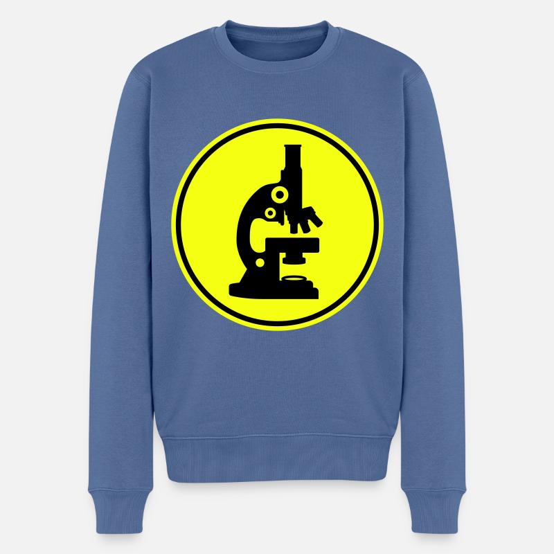 Icône d’icône de microscope - Pull Premium bio Homme - bleu pigeon