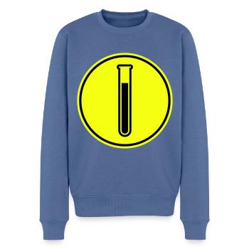 Symbole du tube à essai - Pull Premium bio Homme - bleu pigeon - Devant - Nico (187cm)