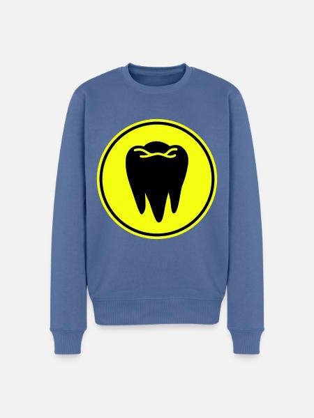 Zahn icon symbol - Männer Premium Bio Pullover - Taubenblau