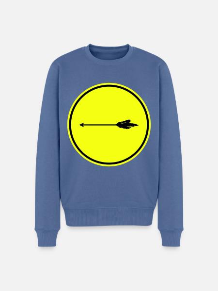 Arrow Icon - Men's Premium Organic Jumper - stone blue