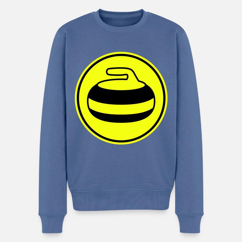 Curling sport - Männer Premium Bio Pullover - Taubenblau