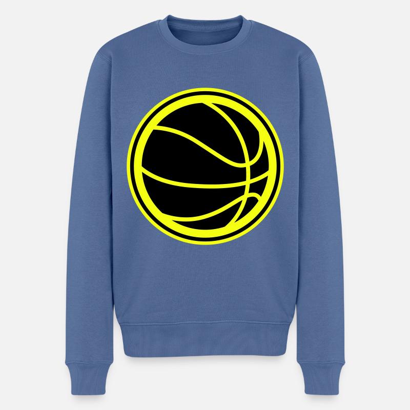 Basketball symbol - Männer Premium Bio Pullover - Taubenblau