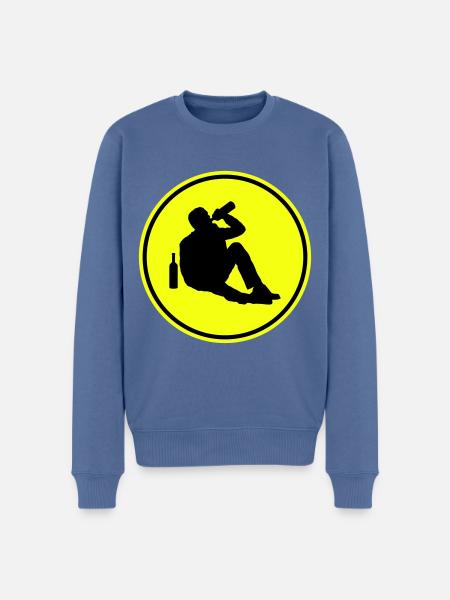 Drinking alcohol man - Men's Premium Organic Jumper - stone blue