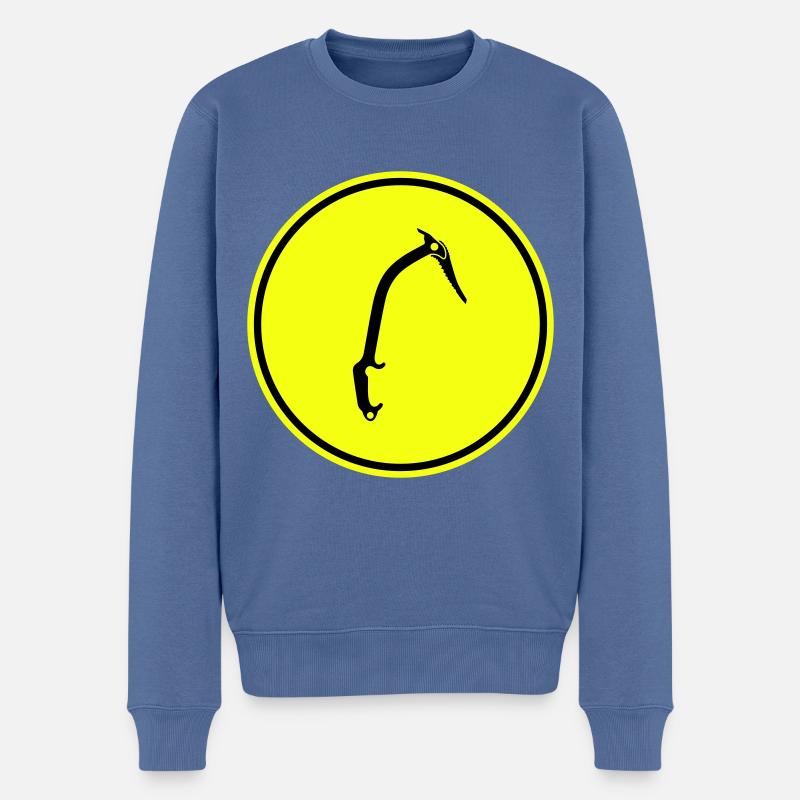 Kletterausrüstung eispickel - Männer Premium Bio Pullover - Taubenblau