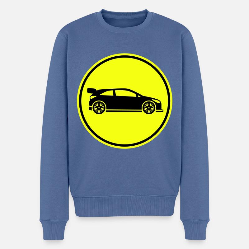 Auto Rennfahrer - Männer Premium Bio Pullover - Taubenblau