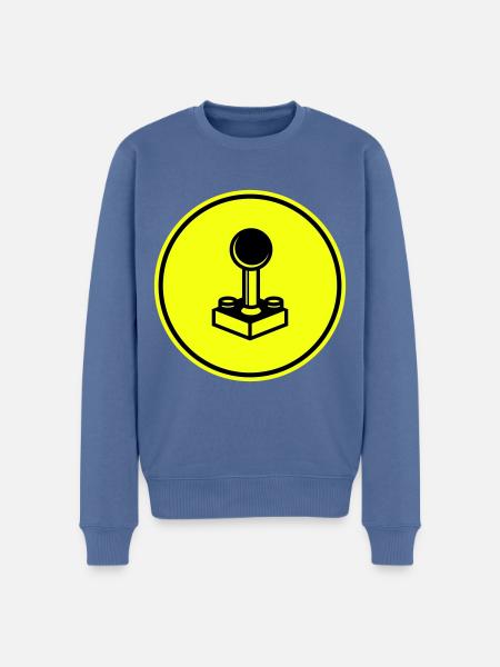 Joystick Gamer - Men's Premium Organic Jumper - stone blue