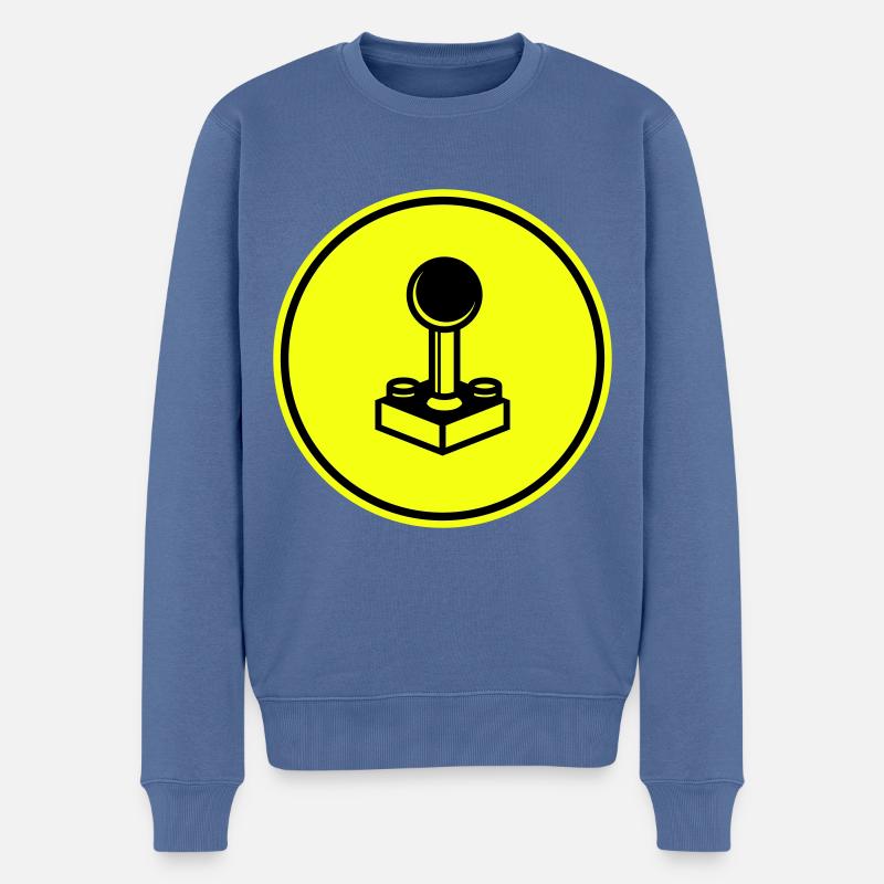 Joystick Gamer - Männer Premium Bio Pullover - Taubenblau