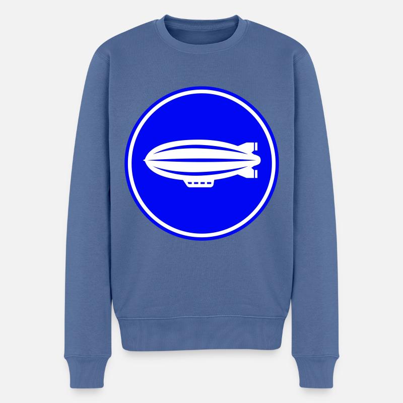 Symbole de l’icône Zeppelin - Pull Premium bio Homme - bleu pigeon