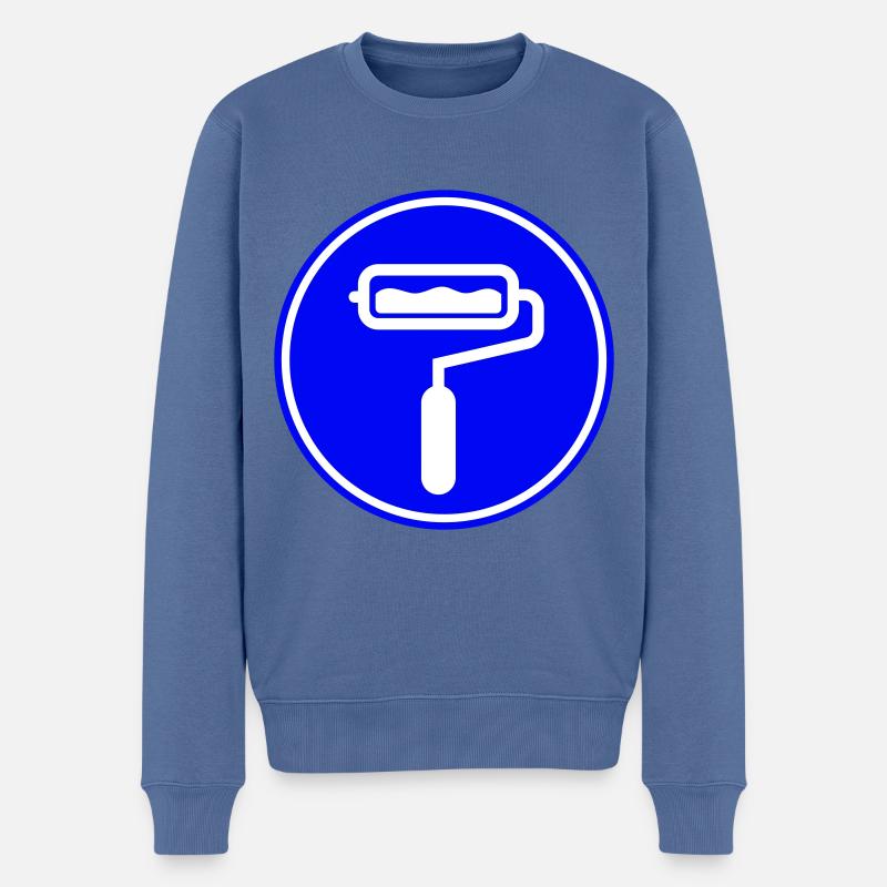 Maler Silhouette icon - Männer Premium Bio Pullover - Taubenblau