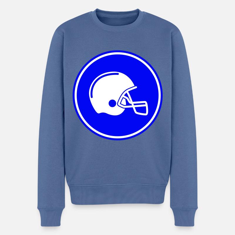 Icône Casque de football - Pull Premium bio Homme - bleu pigeon